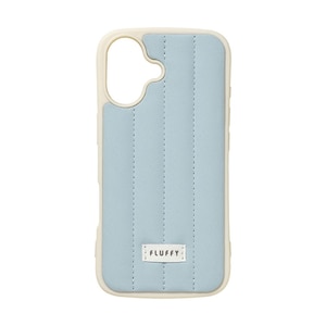 NATURALdesign�biPhone 17�p  �w�ʌ^�P�[�X FLUFFY�i�y�[���u���[�j�bIP25-61-FFYH03