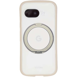 NATURALdesign�bGoogle Pixel 10a�p �w�ʌ^�P�[�X CHROME-CLEAR+MAG�i�x�[�W���j�bGP10A-CHMG07
