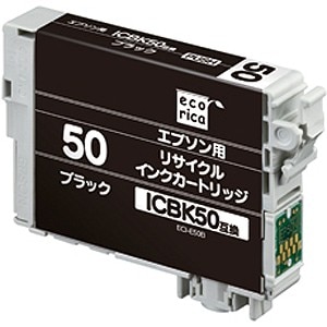 エコリカ｜［エプソン ICBK50 互換］リサイクルインクカートリッジ(ブラック)｜ECI-E50B
