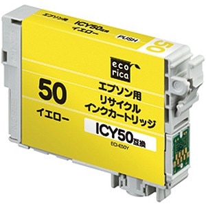 エコリカ｜［エプソン ICY50 互換］リサイクルインクカートリッジ(イエロー)｜ECI-E50Y