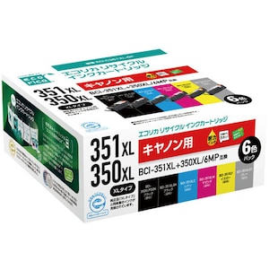 �G�R���J�b�m�L���m�� BCI-351XL+350XL/6MP �݊��n���T�C�N���C���N�J�[�g���b�W�i6�F�p�b�N�j�bECI-C351XL-6P