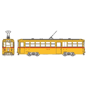 (HO) TW-HO7515 都電7500形 ツーマンタイプ(7515番 6系統 新橋行)