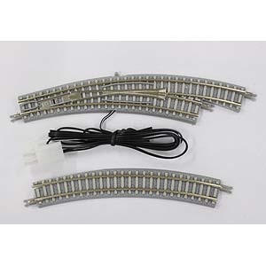 (Z) R058 PCトラック 電動/手動カーブポイントレール R195/220-30° 右分岐(1本入り)【在庫処分】