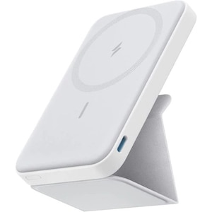 Anker�biPhone 12/13/14�V���[�Y�p ���o�C���o�b�e���[ ���C�����X�[�d�� �X�^���h 5000mAh�i�z���C�g�j�bA1614021