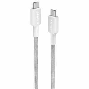 Anker｜高耐久ナイロン USB-C ＆ USB-C ケーブル 0.9m　（ホワイト）｜A81F5N21