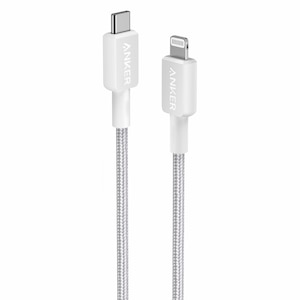 Anker｜高耐久ナイロン USB-C ＆ Lightning ケーブル 1.8m　（ホワイト）｜A81B6N21