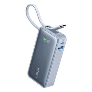 Anker�b���o�C���o�b�e���[  �P�[�u����̌^  USB-C�|�[�g�~1/USB-A�|�[�g�~1 / 10000mAh (�O���C�b�V���u���[)�bA1259031