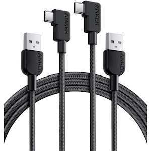 Anker�bUSB-C �� USB-A �P�[�u�� (L��/���ϋv�i�C����) 1.8m 2�{�Z�b�g (�u���b�N)�bB81J6011