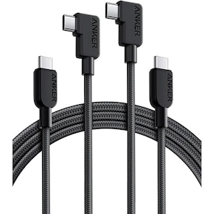 Anker�bUSB-C �� USB-C �P�[�u�� (L���A���ϋv�i�C����) 1.8m 2�{�Z�b�g (�u���b�N)�bB81L6011