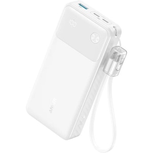 Anker�bPD�Ή� �}���[�d�� ���o�C���o�b�e���[ USB-C�~2/USB-A�~1 USB-C�P�[�u���X�g���b�v���� 20000mAh�i�z���C�g�j�bA1384N21