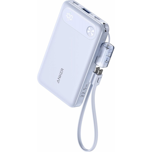 Anker�b���o�C���o�b�e���[ USB-C�~2/USB-A�~1 USB-C�P�[�u���X�g���b�v���� 10000mAh�i�p�[�v���j�bA12570V1