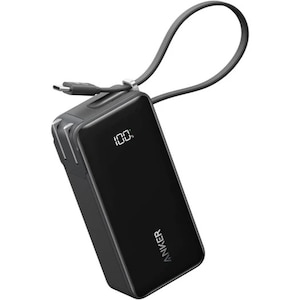Anker｜急速充電器 USB-Cケーブル一体型 モバイルバッテリー 10000mAh（ブラック）｜A1637N11