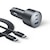 Anker｜USB急速充電器 USB Type C 2ポート/USB Type A 1ポート USB-C ＆ USB-Cケーブル付き（グレー）｜B27375A1