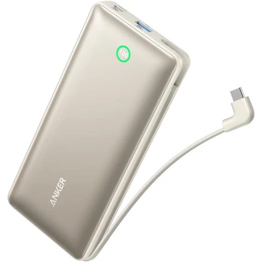 Anker Power Bank (10000mAh, Fusion, Built-In USB-C ケーブル