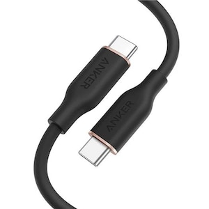 Anker�bPowerLine III Flow USB-C �� USB-C �P�[�u�� 0.9m�i�~�b�h�i�C�g�u���b�N�j�bA8552N12