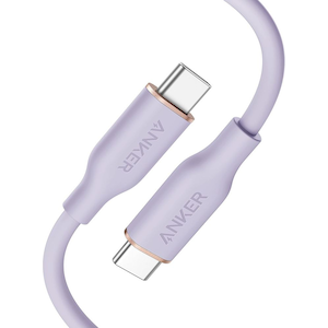 Anker�bPowerLine III Flow USB-C �� USB-C �P�[�u�� 1.8m�i���C�g�p�[�v���j�bA8553NV2