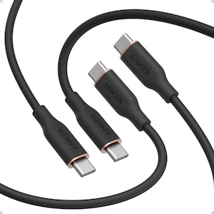 Anker｜Anker PowerLine III Flow USB-C ＆ USB-C ケーブル 1.8m 2本セット（ブラック）｜B8553012