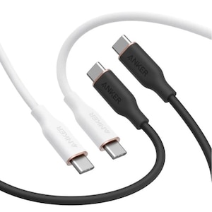 Anker｜Anker PowerLine III Flow USB-C ＆ USB-C ケーブル 1.8m 2本セット（ブラック/ホワイト）｜B8553013