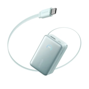 Anker�b�P�[�u����̌^���o�C���o�b�e���[ Anker Nano Power Bank (10000mAh, 45W, ����莮 USB-C�P�[�u�� USB-C�~1�|�[�g USB-A�~1�|�[�g �~���g�u���[�j�bA1638N61(�����ٰ)