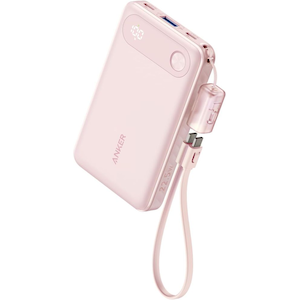 Anker�b���o�C���o�b�e���[ Anker Power Bank (10000mAh, 22.5W USB-C�~2/USB-A�~1 USB-C�P�[�u���X�g���b�v���� �s���N�j�bA1257051(��ݸ)