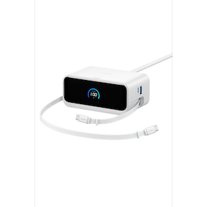 Anker�b�`���[�W���O�X�e�[�V���� �d���^�b�v Anker Nano Charging Station (7-in-1, 100W, ����莮 USB-C�P�[�u���~2 USB-C�~1�|�[�g/USB-A�~1�|�[�g AC�������~3�z���C�g�j�bA91C8N21