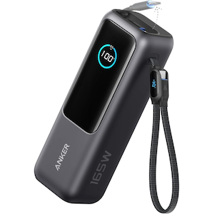Anker�b���o�C���o�b�e���[ 25000mAh ����莮USB-C�P�[�u����̌^�i�u���b�N�j�bA1695N11(��ׯ�)