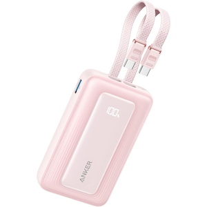 Anker�b�P�[�u����̌^���o�C���o�b�e���[ Zolo Power Bank USB-C�~1�|�[�g/USB-A�~1�|�[�g USB-C�~2 10000mAh (35W, Built-In Dual USB-C�P�[�u��)�i�s���N�j�bA1680N52
