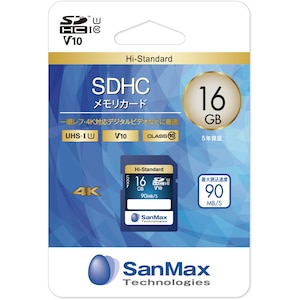 SanMaxbT}bNXbSDHCJ[h 16GB Class10 UHS-I V10bSSH16AV