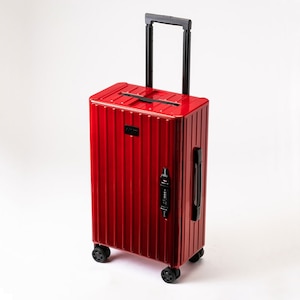 &.FLAT｜折り畳めるキャリーケース メタリックカラー （レッド・約35L）｜TRM-FL14400001-RE