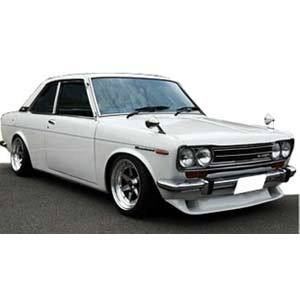 1/43 Datsun Bluebird Coupe （KP510) White （RonshanType-Wheel 