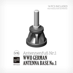 1/35 WWII ドイツ軍用アンテナ基部セットNo.1(アンテナファスNr.1)14個入【RCRP35020】