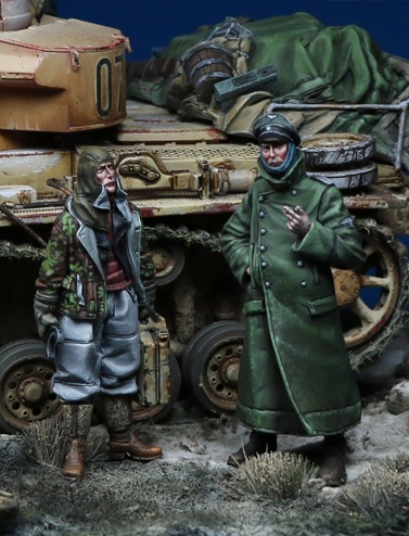 1/35 WWII ドイツ戦車搭乗員セット(2体入) 戦車長と整備兵