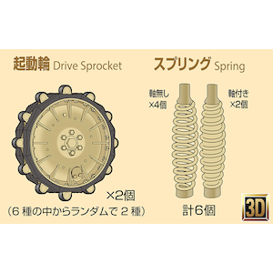 1/35 ケッテンクラート3D起動輪&スプリングセット【P35T-005】