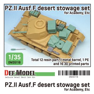1/35 WWIIドイツ陸軍II号戦車F型 北アフリカ戦線車載収納セット(アカデミー用)【DM35118】