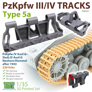 1/35 WWII ドイツIII/IV戦車用履帯Type.5a【TR85021】
