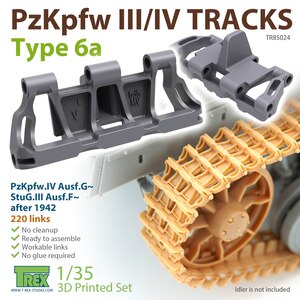 1/35 WW II ドイツ III/ IV戦車用履帯Type.6a 【TR85024】