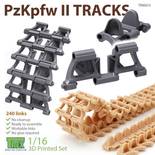 プラモデル　1/16 II戦車用可動式履帯 ディティールアップパーツ [TR86015] 1/16 II戦車用 可動式履帯【TR86015】 | T-Rex Studio | TR86015