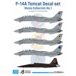 1/72 現用 アメリカ海軍艦上戦闘機F-14Aデカールセット ムービーコレクションNo.1 「トップガン」1986【JD72004】