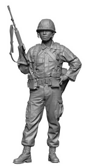 1/48 現用 韓国陸軍(ROKA)歩兵 歩哨に立つ衛兵 1990年代