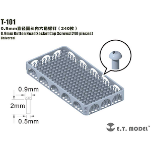 E.T.MODEL�b�ėp 0.9mm�a �Z�p���t���{�^���{���g(240��)�yT-101�z�bT-101 ��ֳ 0.9mm 6����·��������