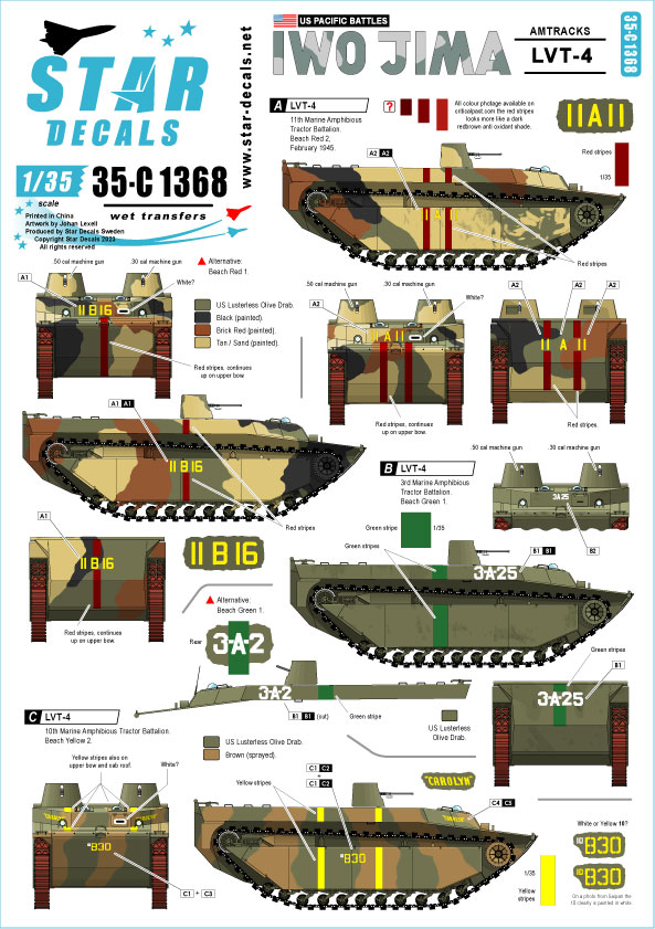 1/35 WWII アメリカ 太平洋戦線 硫黄島の戦い アメリカ海兵隊LVT