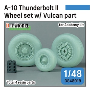 1/48 現用 アメリカ空軍 A-10サンダーボルトII ホイールセット GAU-8ガトリング砲口付(アカデミー用)【DS48019】
