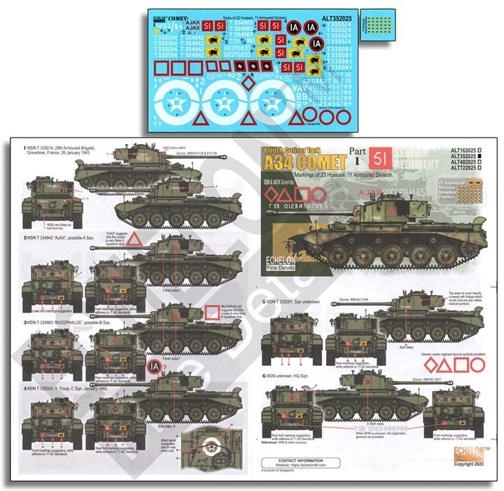 1/35 WWII イギリス陸軍 第11機甲師団のA34コメット巡航戦車 1/35 WWII イギリス陸軍 第11機甲師団のA34コメット巡航戦車
