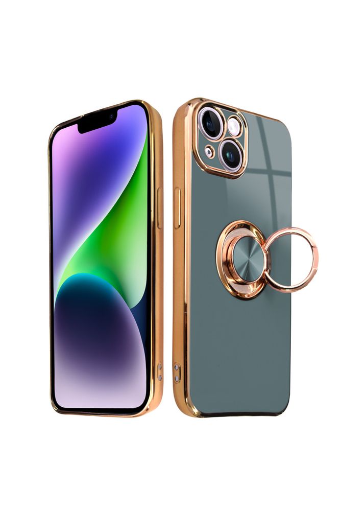 iPhone14用 ケース カバー リング付きケース グリッティア