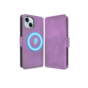 shizukawill�b�V�Y�J�E�B���biPhone15�p �蒠�^ �P�[�X �J�o�[ �{�v�� ���U�[�P�[�X MagSafe�Ή��i�p�[�v���j�bAPIP15V5PURPL