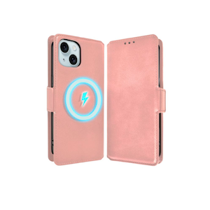 shizukawill�b�V�Y�J�E�B���biPhone15�p �蒠�^ �P�[�X �J�o�[ �{�v�� ���U�[�P�[�X MagSafe�Ή��i�s���N�S�[���h�j�bAPIP15V5PINK