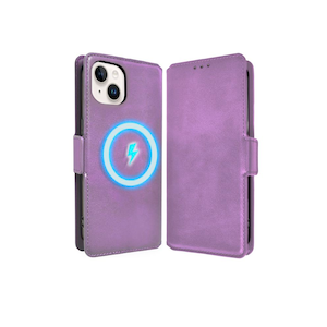 shizukawill�b�V�Y�J�E�B���biPhone14�p �蒠�^ �P�[�X �J�o�[ �{�v�� ���U�[�P�[�X MagSafe�Ή��i�p�[�v���j�bAPIP14V5PURPL