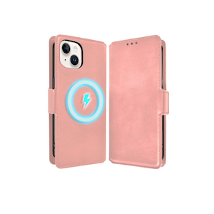 shizukawill�b�V�Y�J�E�B���biPhone14�p �蒠�^ �P�[�X �J�o�[ �{�v�� ���U�[�P�[�X MagSafe�Ή��i�s���N�S�[���h�j�bAPIP14V5PINK