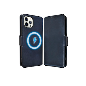 shizukawill�b�V�Y�J�E�B���biPhone12 / iPhone12 Pro�p �蒠�^ �P�[�X �J�o�[ �{�v�� ���U�[�P�[�X MagSafe�Ή��i�l�C�r�[�j�bAPIP12PV5NAVY