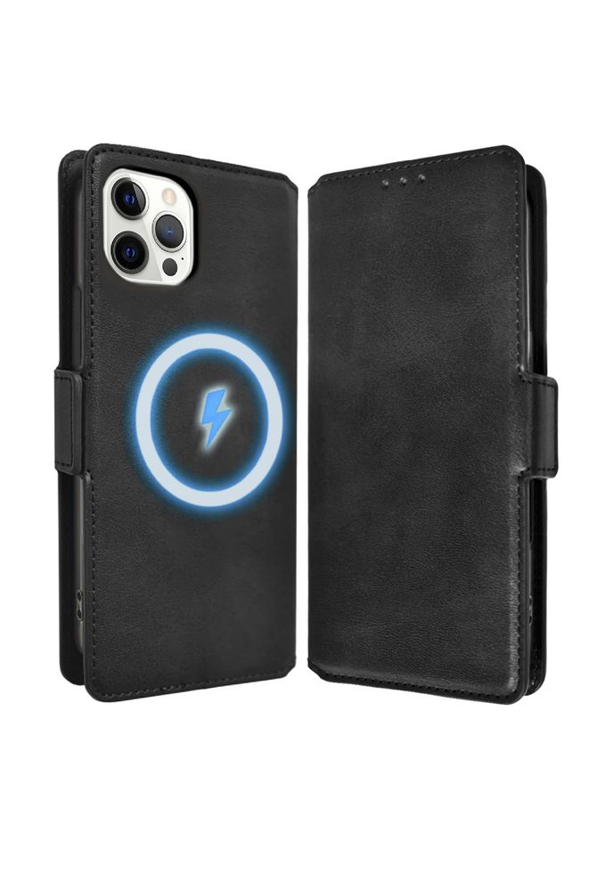 iPhone12 / iPhone12 Pro用 手帳型 ケース カバー 本革調 レザー